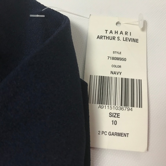 Tahari Arthur S Levine Women's Dress Pants Navy 10 - Picture 5 of 6